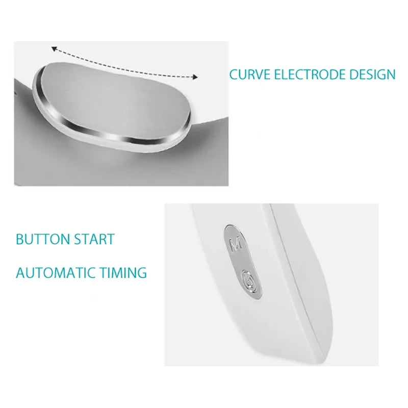 Portable Neck Massager Electric Cervical Spine Massager Shoulder Pain Relief EMS Neck Massage Device