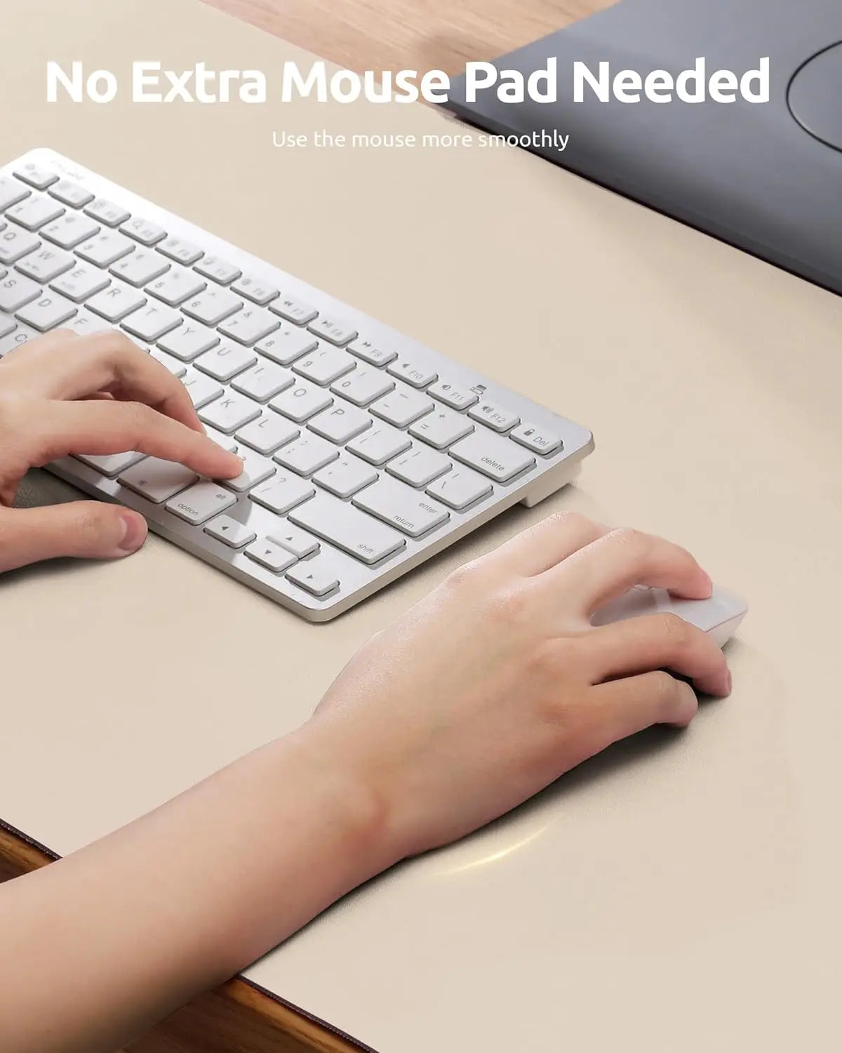Large PU Leather Desk Mat Mouse Pad Non Slip Office Laptop Desk Protector