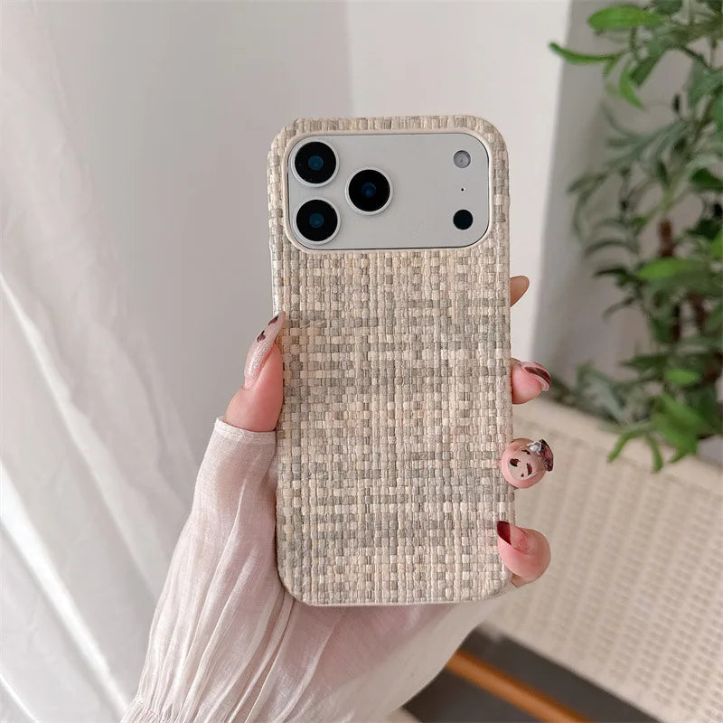Weave Pattern Magnetic Anti Drop Heat Dissipation Scratch Resistant iPhone Case