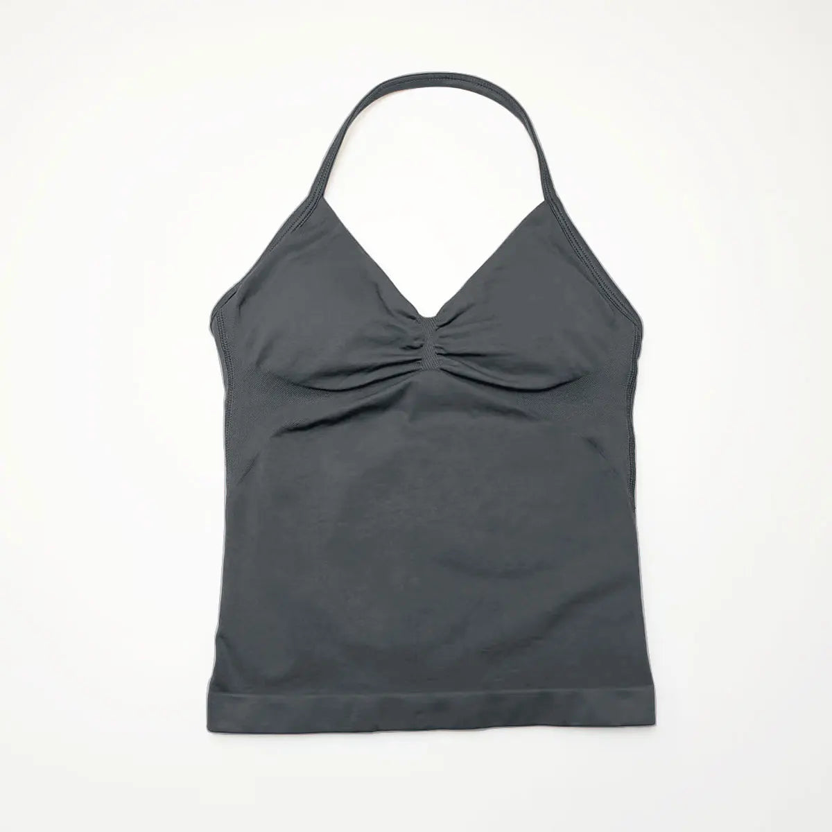 Longline Strappy Yoga Top Women Built In Bra Gym Fitness Halter Vest