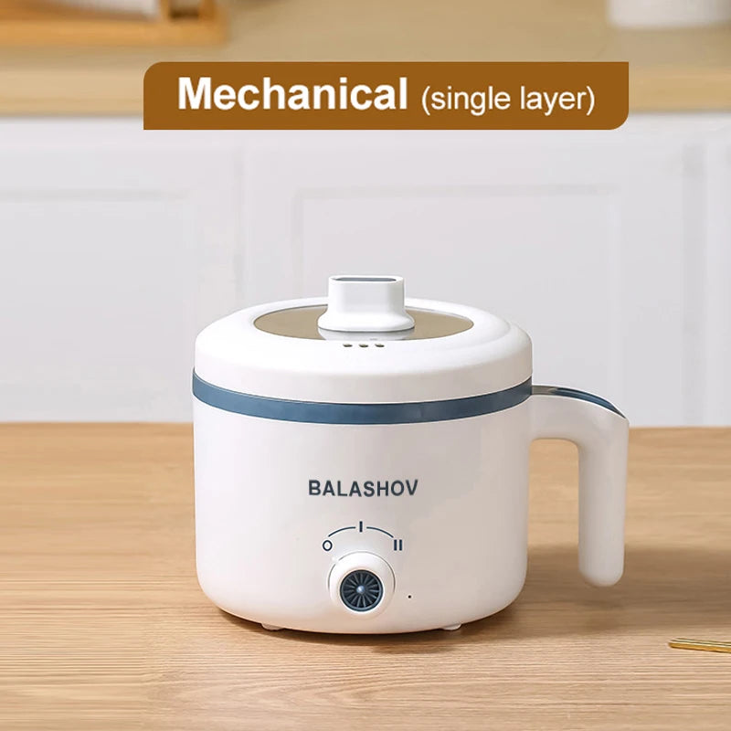 1.7L Electric Rice Cooker Non-Stick Multi Cooker Double Layer Steamer Home Use