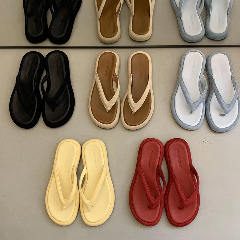 Women Summer Slides Flat Open Toe Casual Beach Slippers Outdoor Sandals