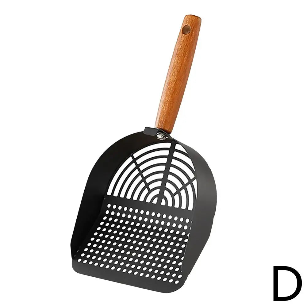 Stainless Steel Cat Litter Scoop Long Handle Durable Pet Cleaning Tool