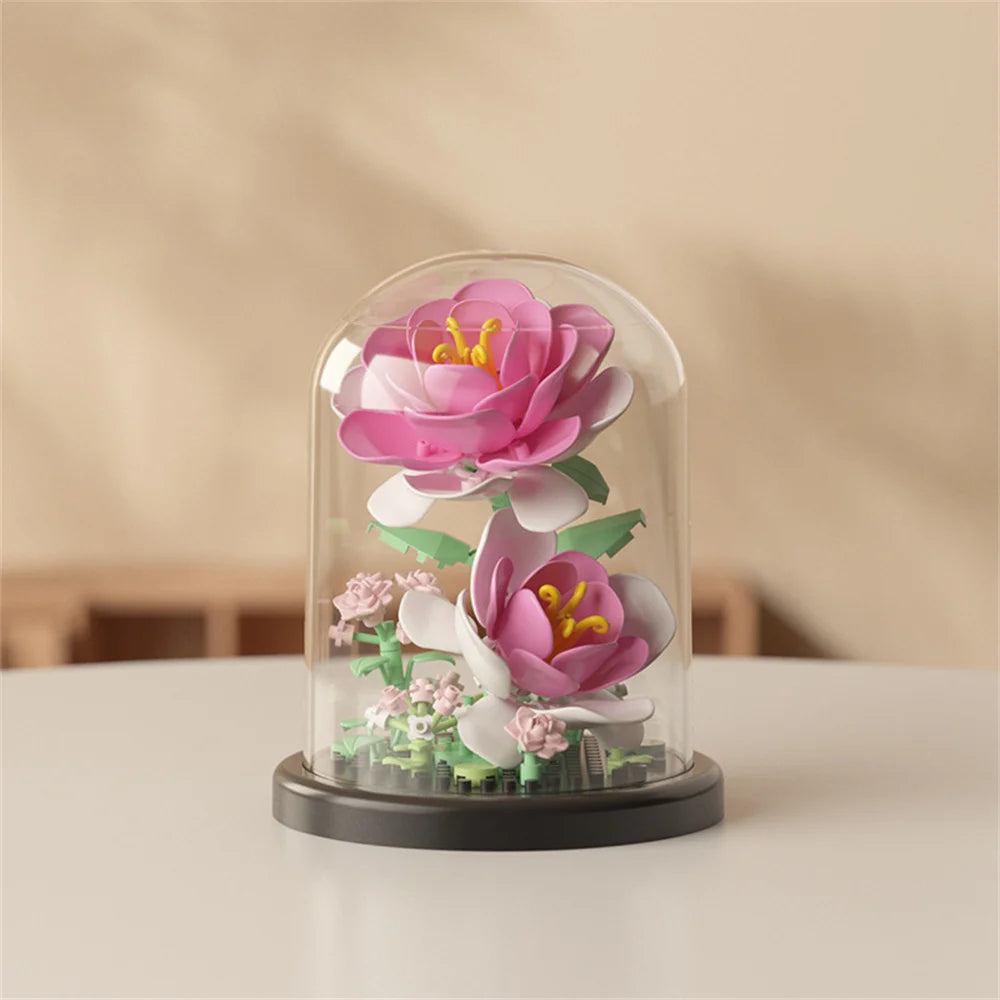 Eternal Flower Bouquet Building Blocks Bonsai Potted Plant DIY Model Toy Gift