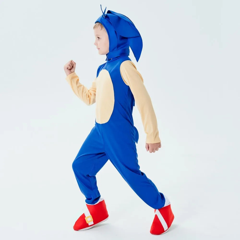 Kids Cartoon Hedgehog Cosplay Costume Halloween Zentai Bodysuit