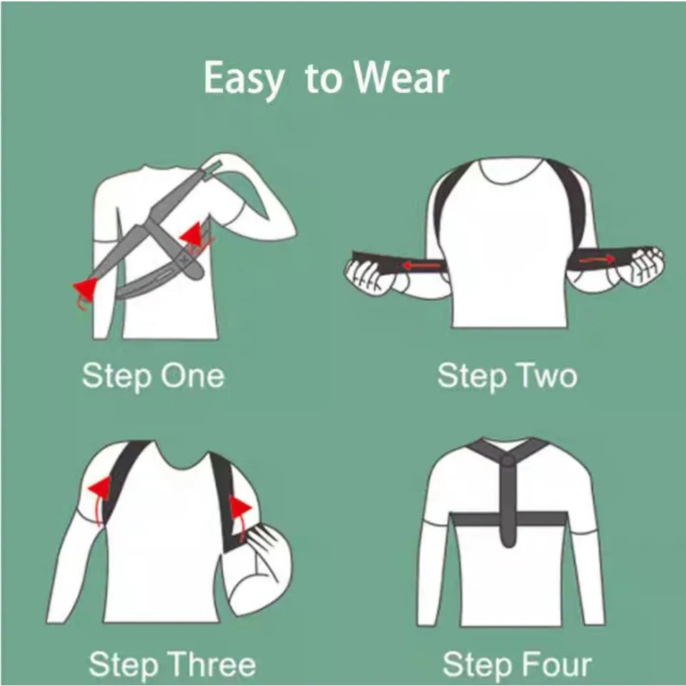 Posture Corrector Back Brace Adjustable Clavicle Spine Support Shoulder Belt