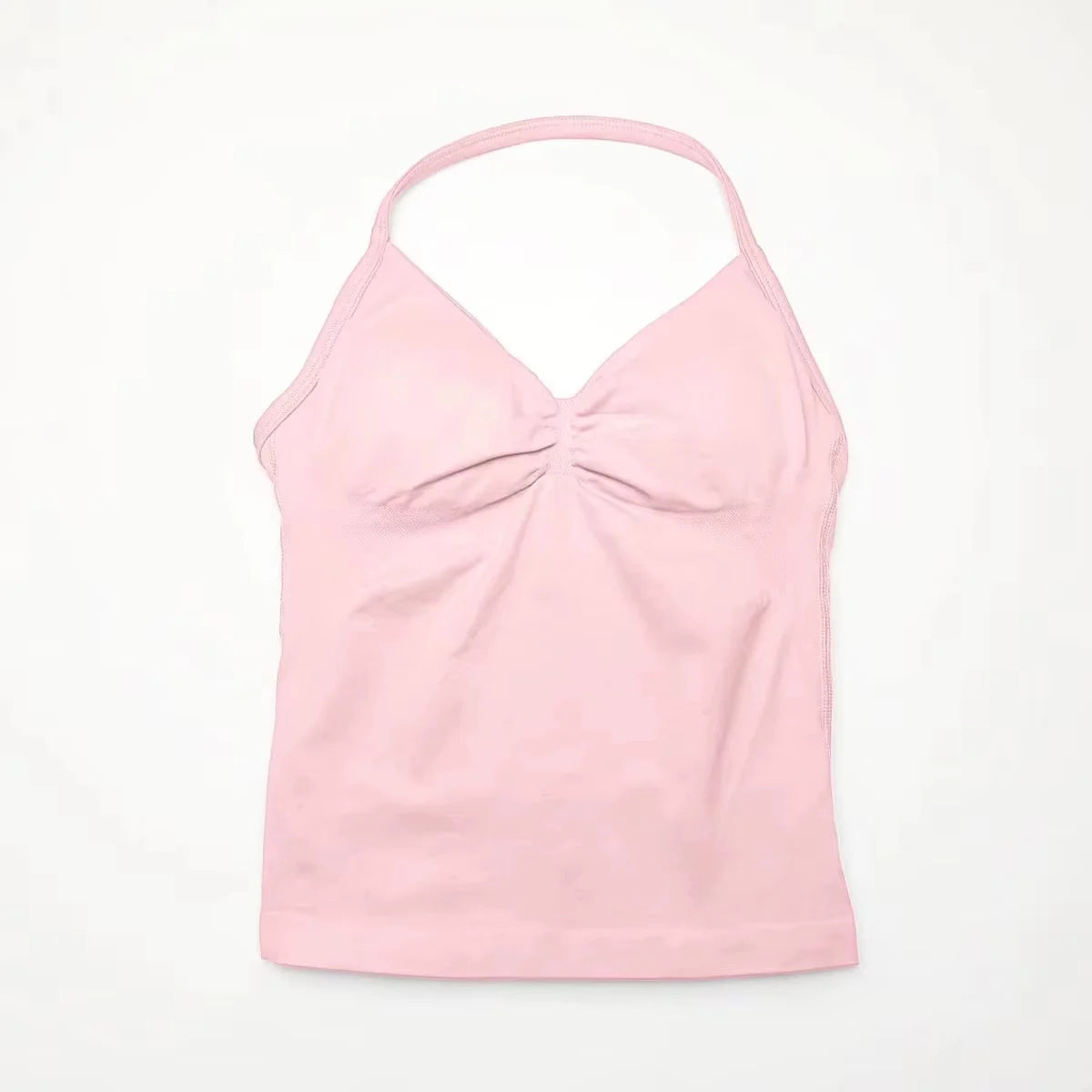 Longline Strappy Yoga Sports Vest Women Gym Workout Halter Bra Top