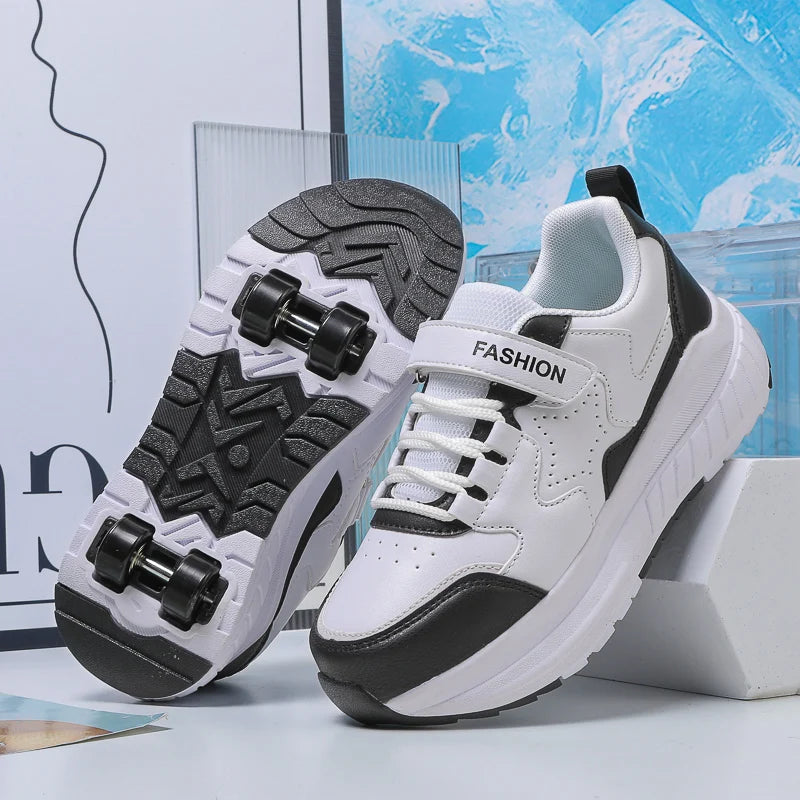Kids Roller Skate Shoes 4 Wheel Casual Sports Sneakers