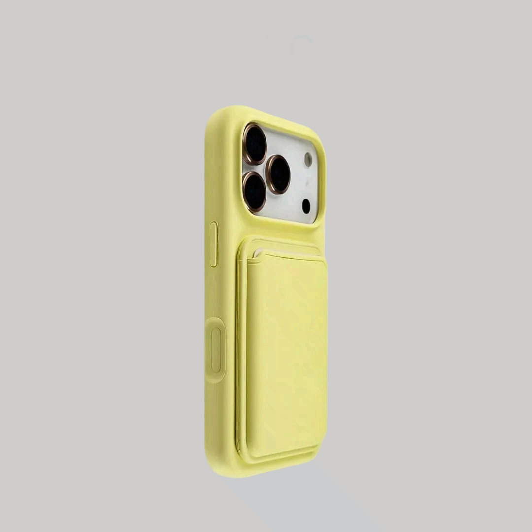 Liquid Shockproof Card Holder Wallet Silicone iPhone Case