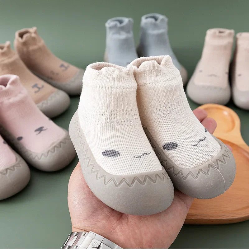 Baby Cartoon Sock Shoes Soft Rubber Sole First Walker Sneakers