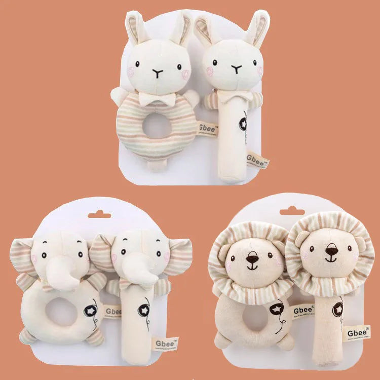 Organic Cotton Baby Hand Rattle Soothing Toy