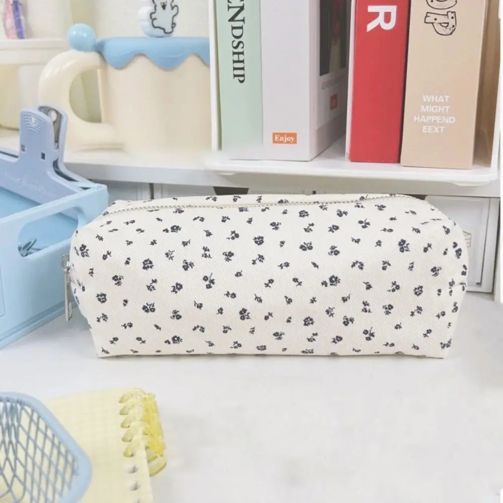 Floral Pencil Case Large Capacity Stationery Organizer