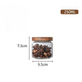 Glass Airtight Food Storage Jar with Wooden Lid Kitchen Canister