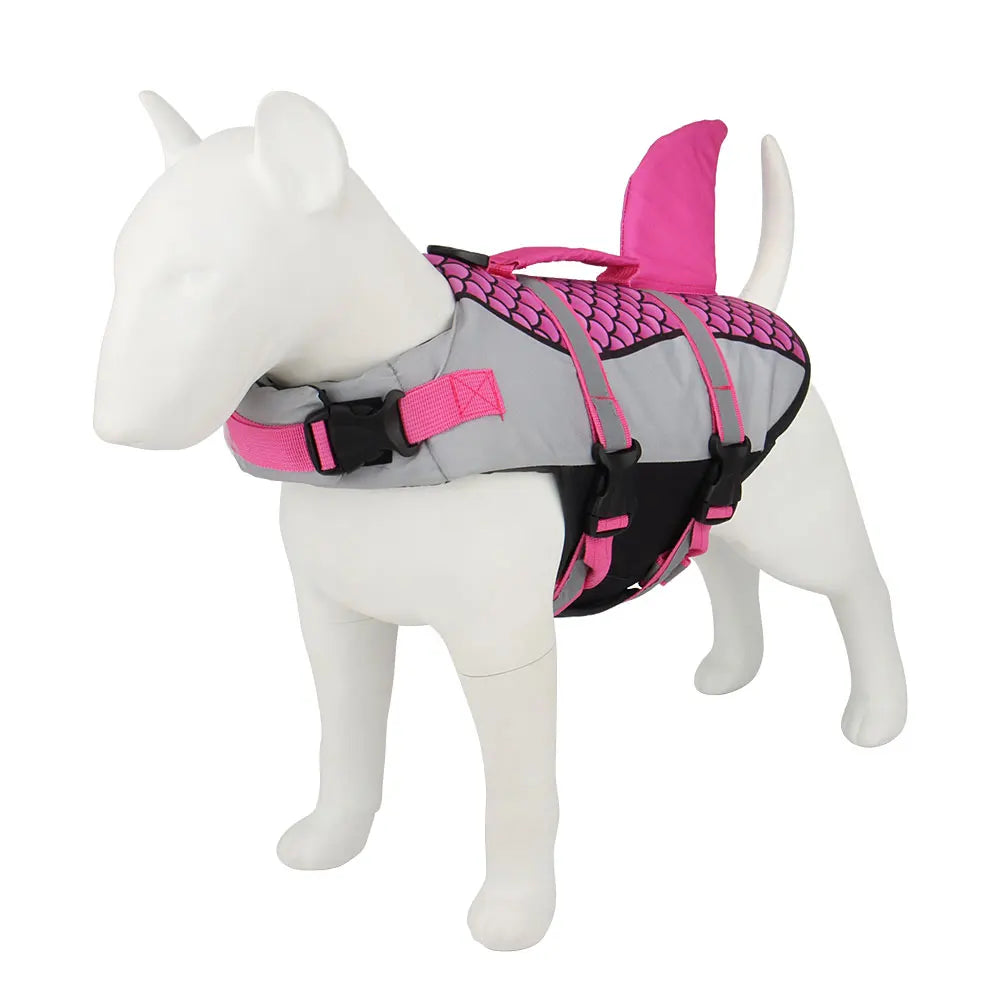 Shark Dog Life Jacket Swim Vest Pet Swimming Harness for Summer
