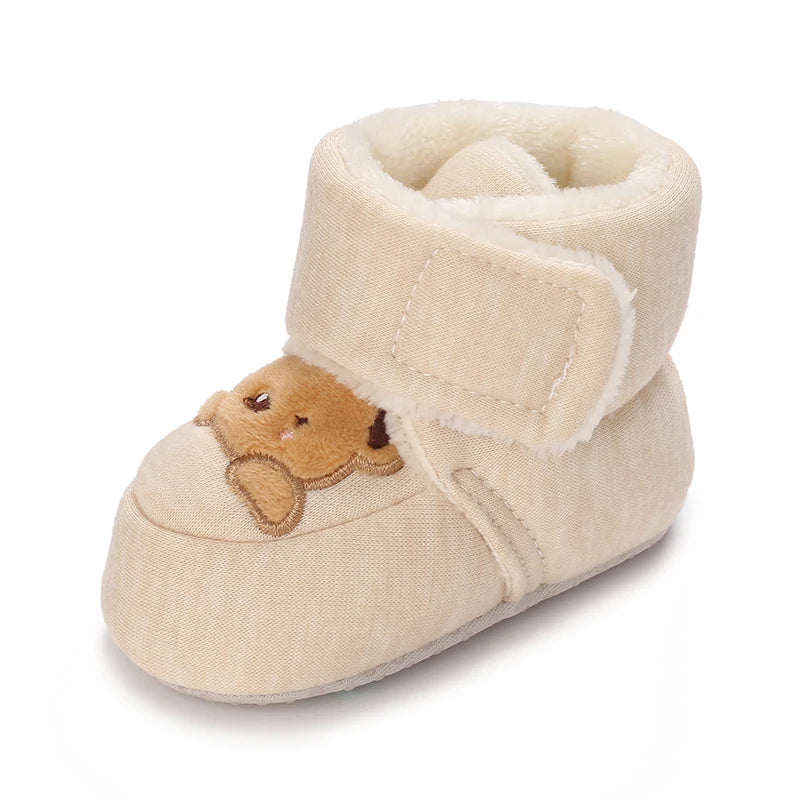 Newborn Cartoon Winter Boots Soft Sole Warm Baby Walking Shoes