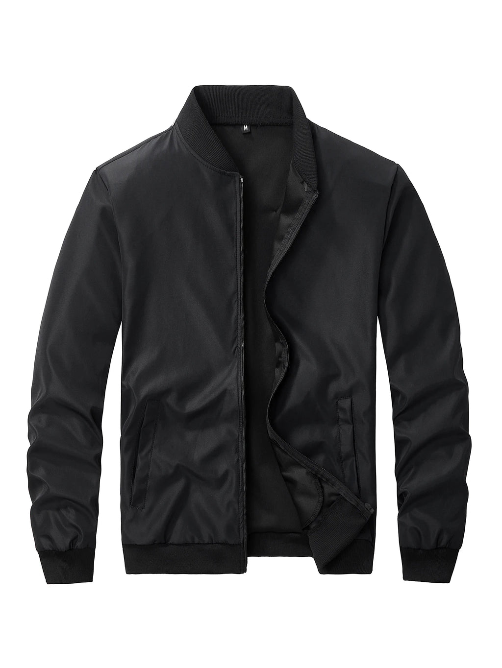 Men Baseball Collar Jacket Casual Lightweight Coat