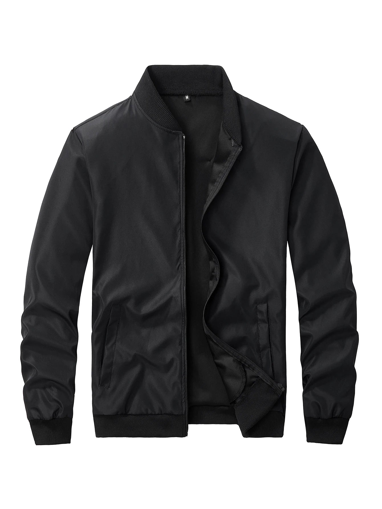 Men Baseball Collar Jacket Casual Lightweight Coat