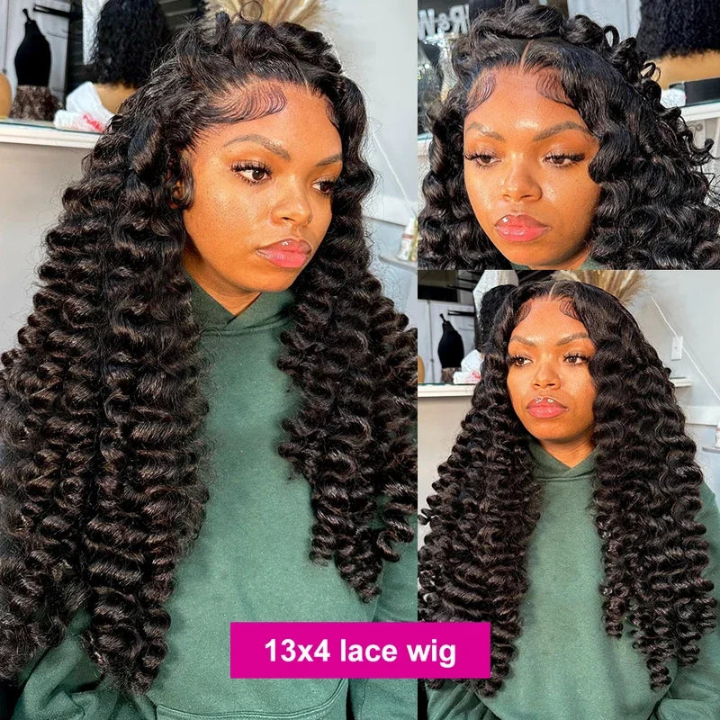 Loose Wave Human Hair Wig – HD Lace Front Glueless Wig with Natural Hairline