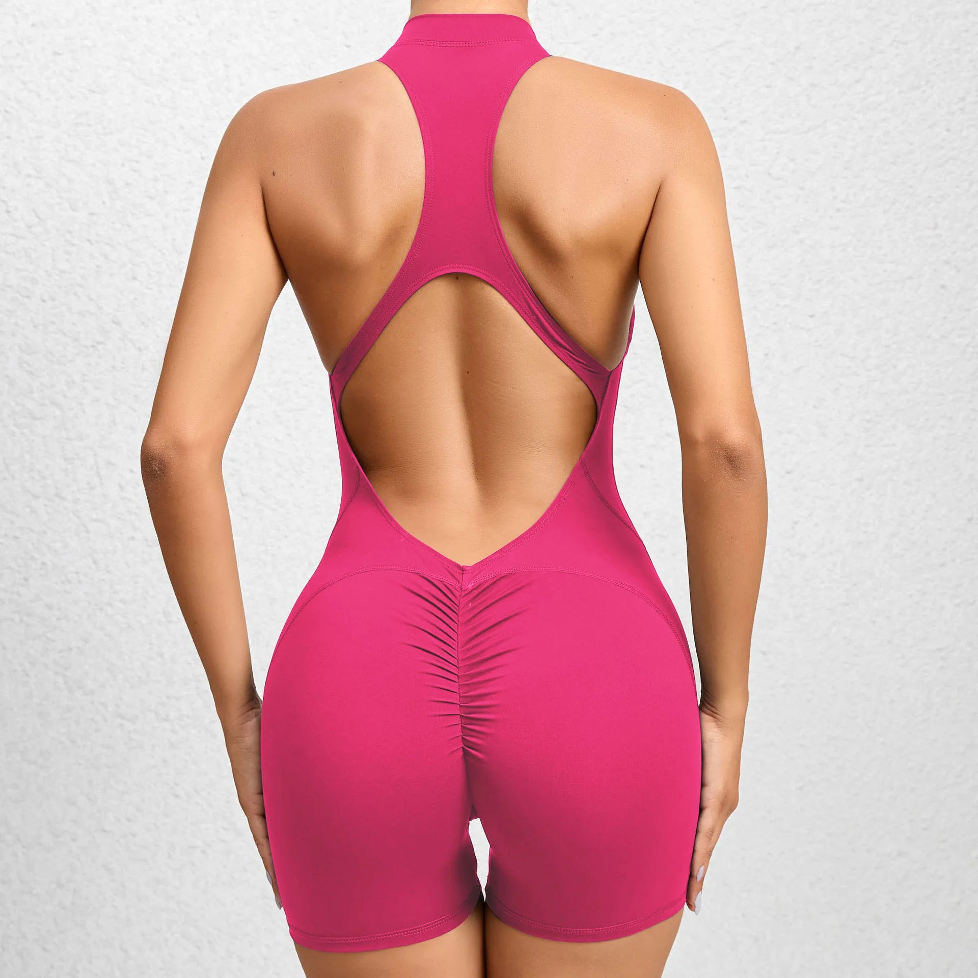 Women Sleeveless Sports Jumpsuit Yoga Gym Romper One Piece Workout Bodysuit