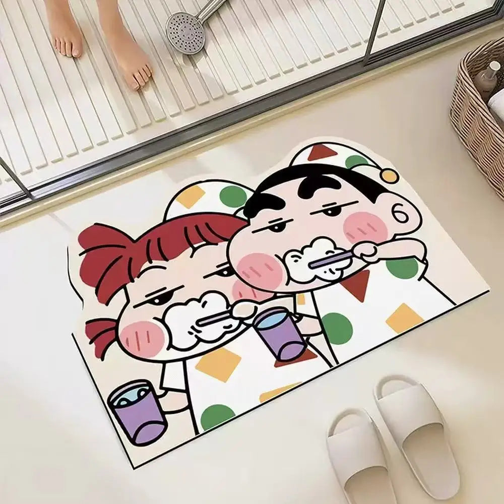 Cartoon Anime Quick Dry Water Absorbent Bath Mat Soft Comfortable Home Mat