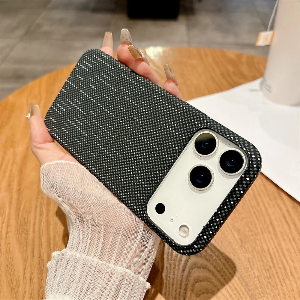 Colorful Carbon Fibre Magnetic Wireless Charge iPhone Case