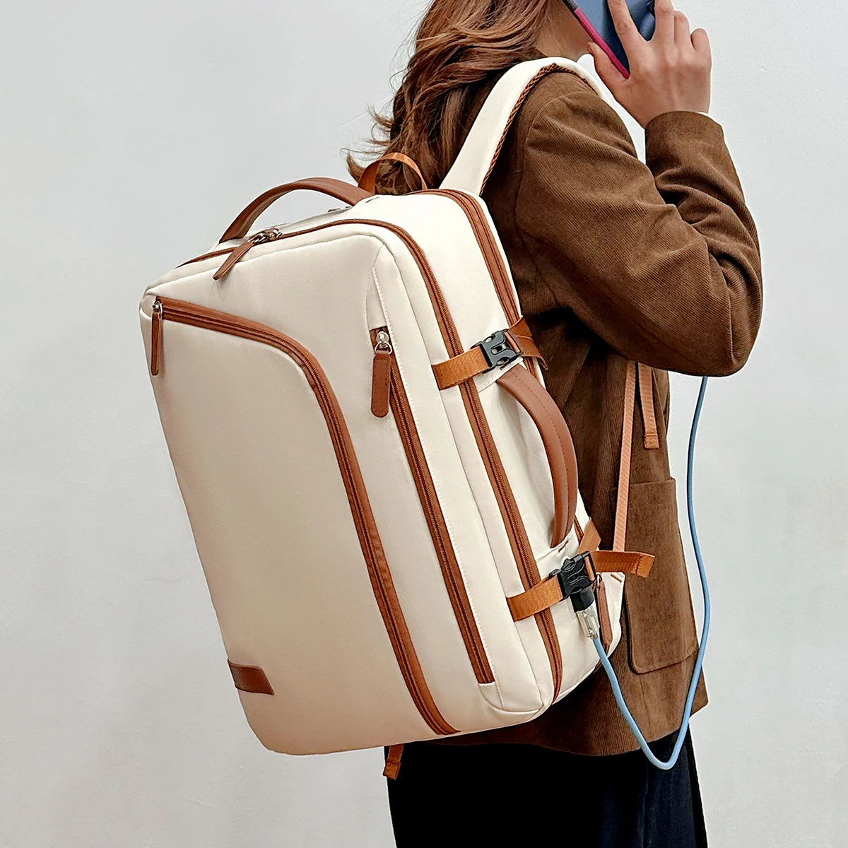 Unisex Laptop Backpack Large Capacity Travel School Bag Business Outdoor Bag