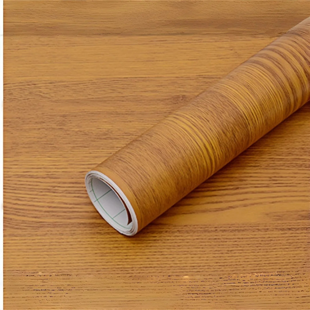 Peel and Stick Wood Grain Floor Sticker Self Adhesive Scratch Resistant Flooring