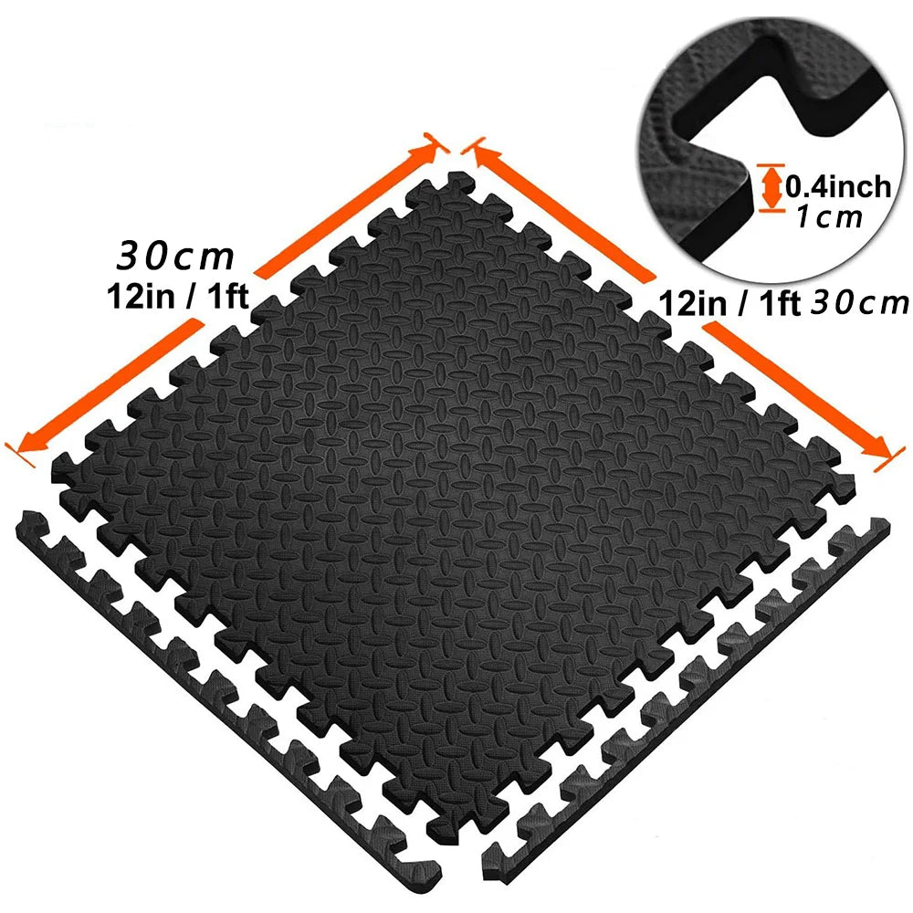 EVA Interlocking Foam Gym Floor Mat Non Slip Fitness Puzzle Tiles