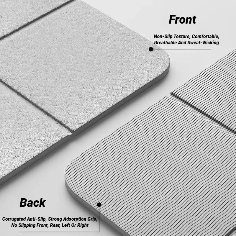 Foldable TPE Yoga Mat Eco Friendly Non Slip Travel Fitness Exercise Mat