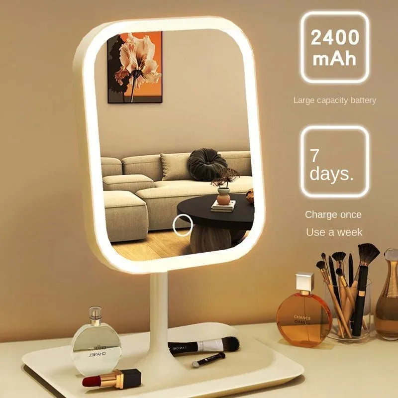 Rechargeable LED Vanity Mirror Touch Control Dimmable Portable Cosmetic Mirror