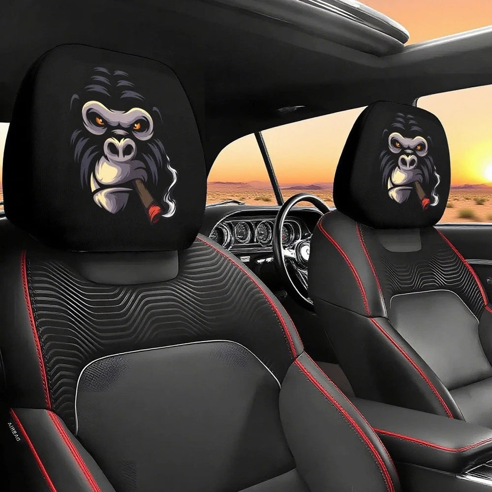 Funny Car Headrest Cover Cartoon Eyes Seat