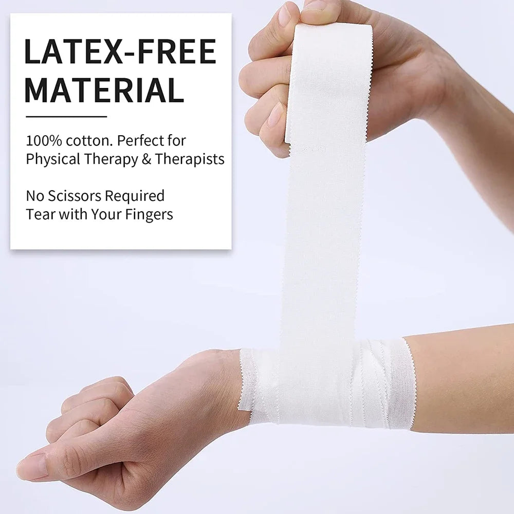 Waterproof Cotton Sports Tape Boxing Adhesive Bandage Injury Support Wrap 5 Rolls