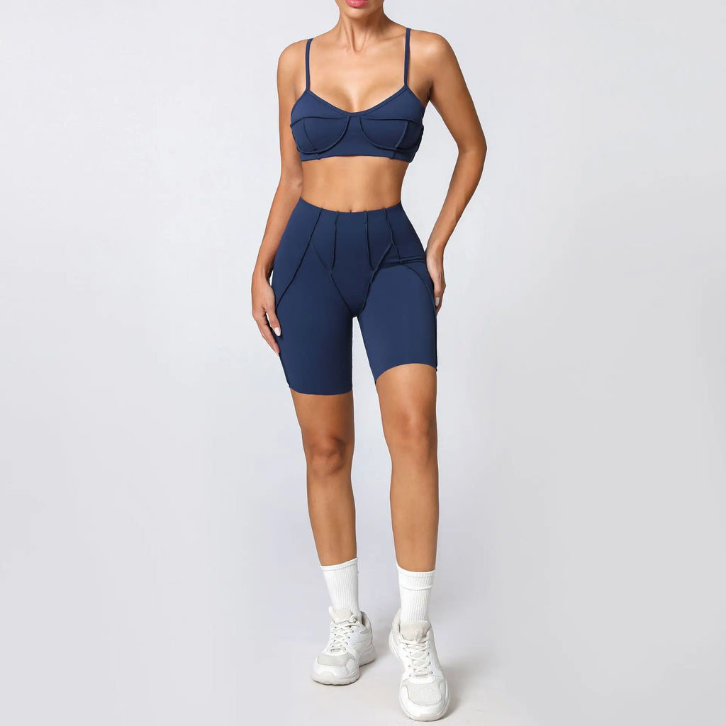 Women Seamless Yoga Set High Waist Hip Lifting Gym Sports Bra & Leggings Suit