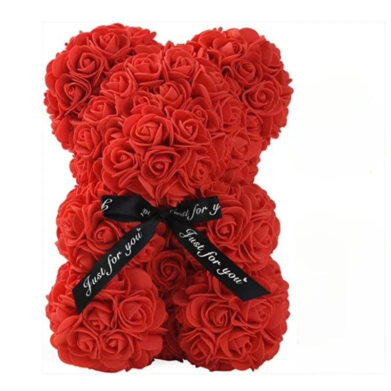 Eternal Rose Teddy Bear Gift for Mom