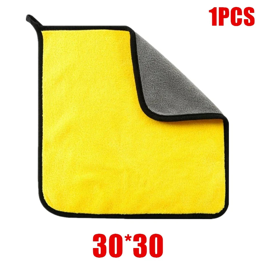 Microfiber Car Cleaning Towels – Ultra Soft Double Layer Drying Cloth for Car Detailing