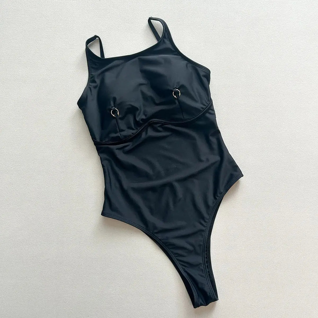 Women One Piece Monokini Swimsuit High Waist Sexy Swimwear Beach Bathing Suit
