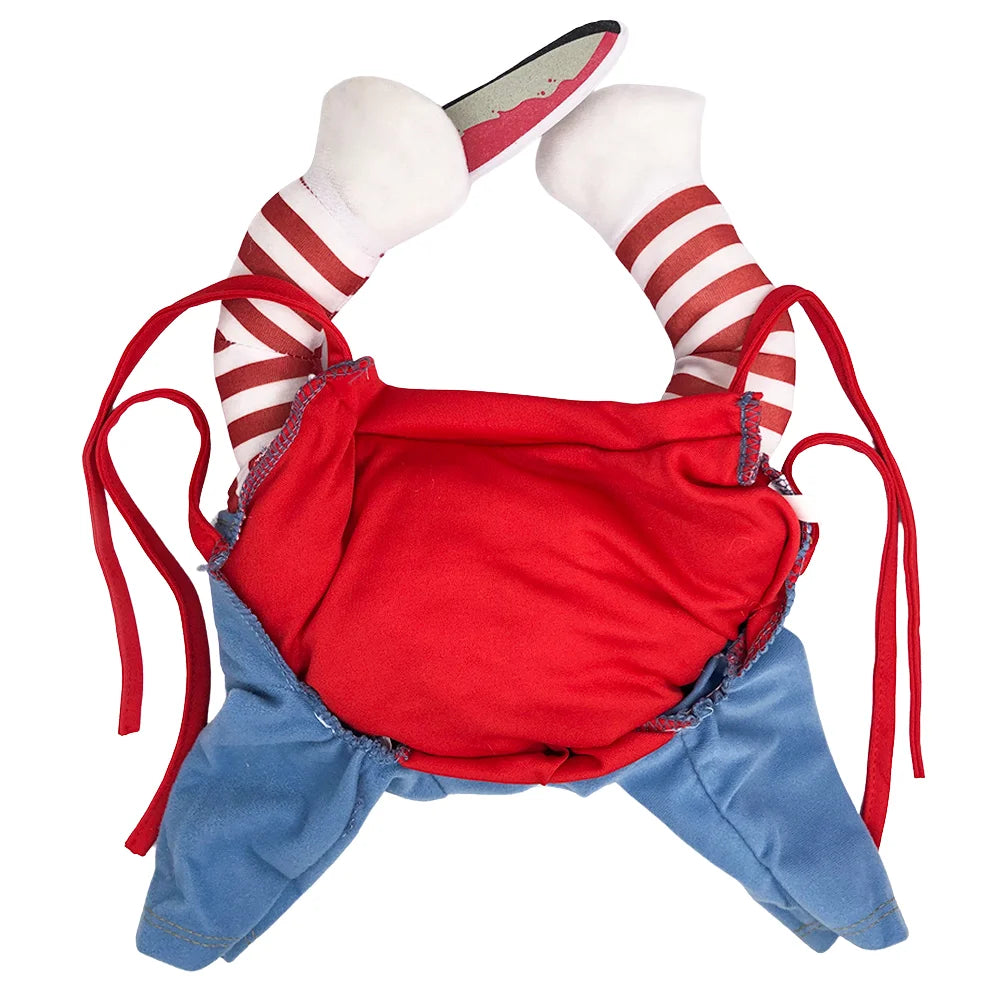 Pet Halloween Cosplay Costume for Cats and Small Dogs Soft Warm Jumpsuit