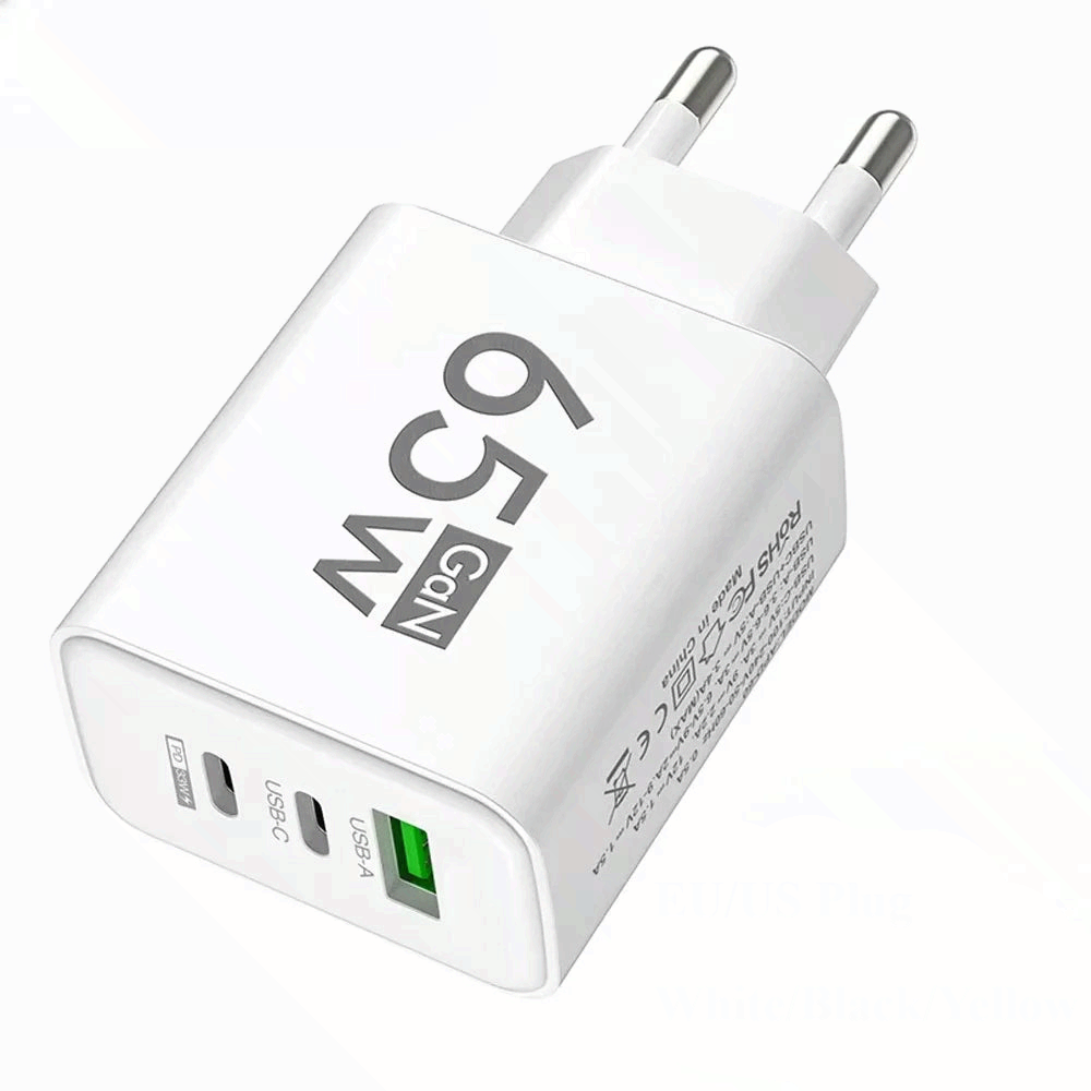 65W GaN Fast Charger USB PD Type C for iPhone