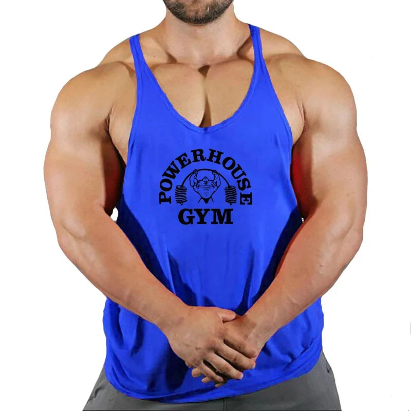 Men Gym Stringer Vest Sleeveless Bodybuilding Fitness Tank Top Workout Singlet