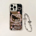 Sanrio Hello Kitty Silver Plating Mirror Cute Cartoon iPhone Case