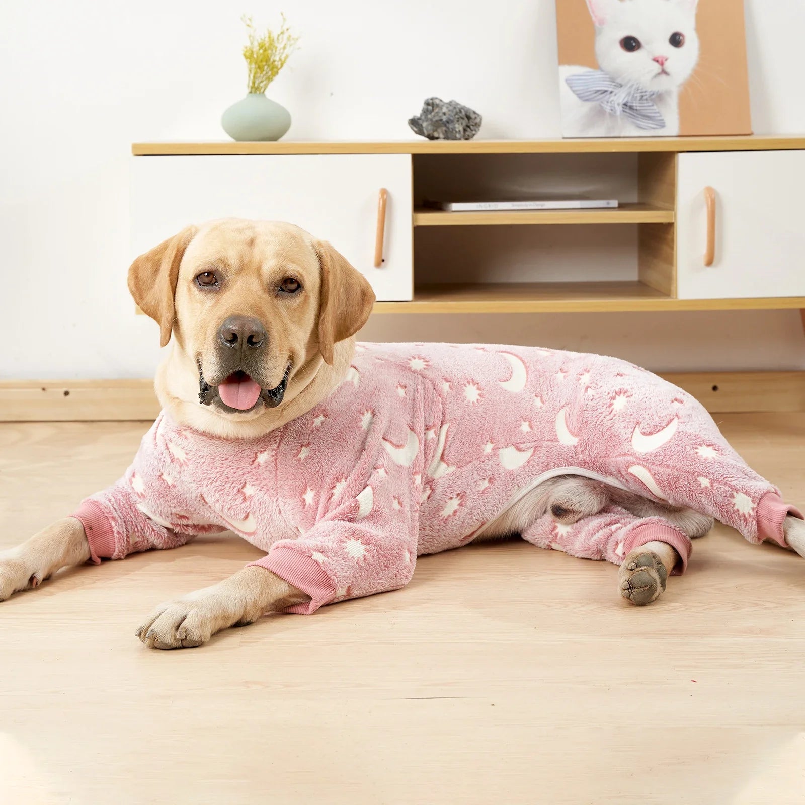 Dog Winter Pajamas Warm Four Leg Jumpsuit for Medium Large Dogs