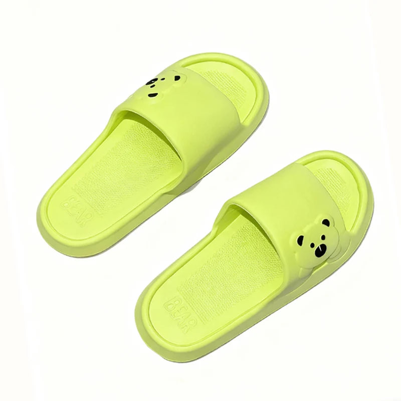 Cartoon Bear EVA Slides for Women Non Slip Summer Slippers