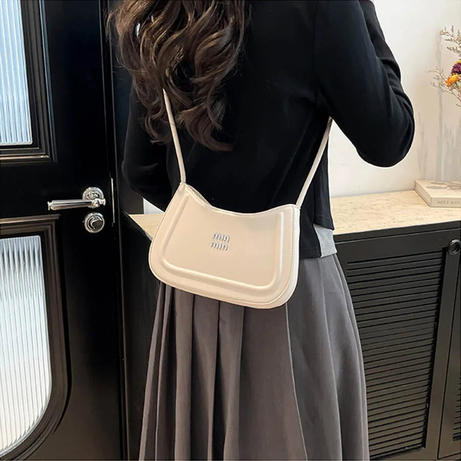 Women Crescent Crossbody Shoulder Bag Korean Style 2025