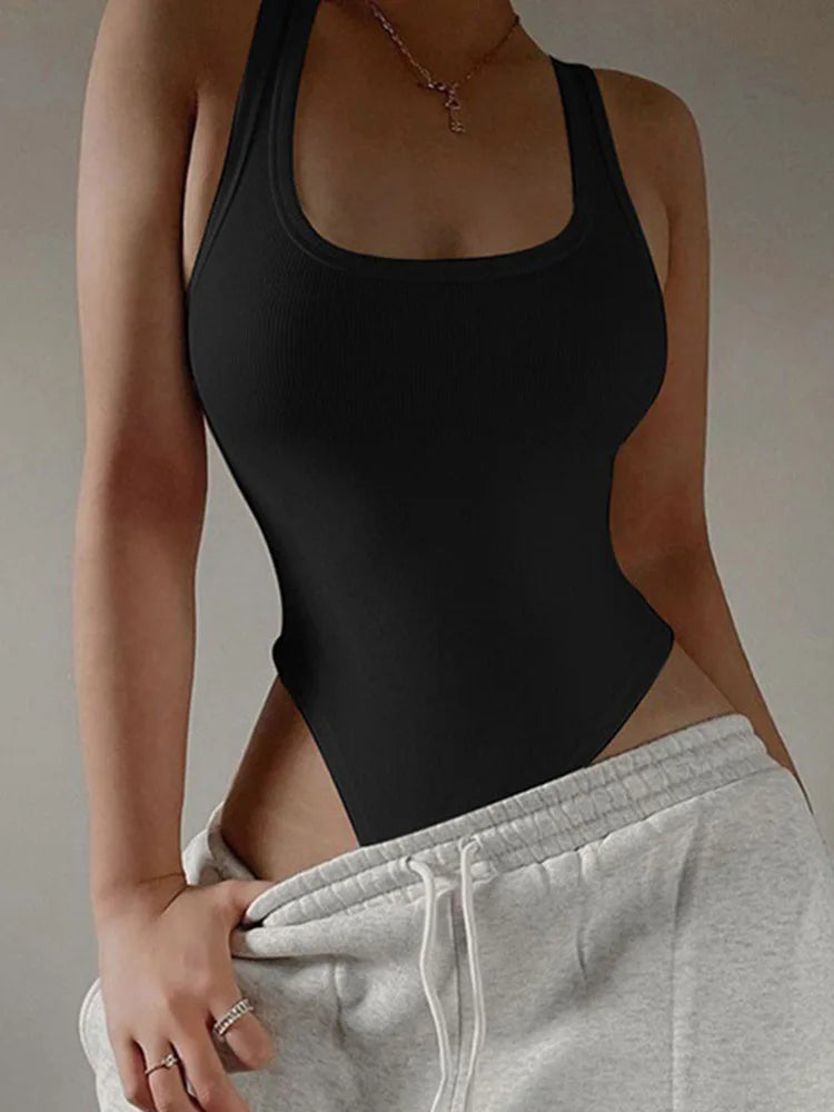 Women Knit Bodysuit Off Shoulder Halter Bodycon Street Club Top