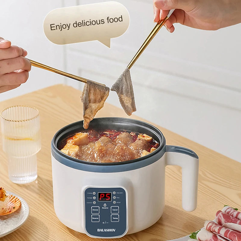 1.7L Electric Rice Cooker Non-Stick Multi Cooker Double Layer Steamer Home Use