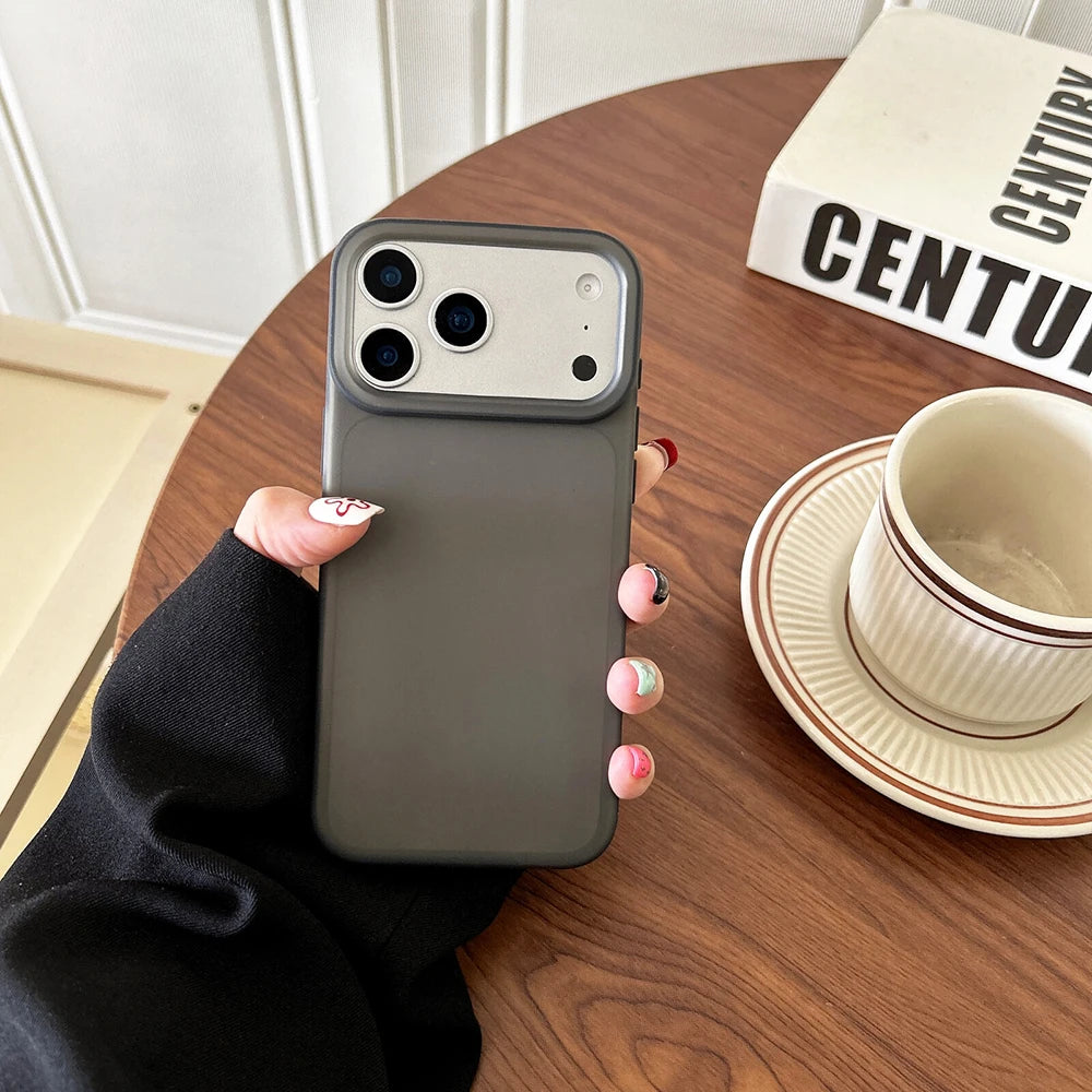 Transparent Candy Color Matte Silicone iPhone Case