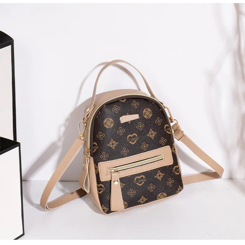 Women Mini Backpack Fashion Floral PU Leather Small Travel Shoulder Bag Cute School Backpack for Girls