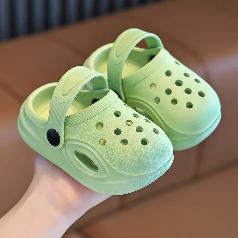 Kids Hole Sandals Soft Anti Slip Beach Slippers DIY Design Boys Girls Summer Shoes