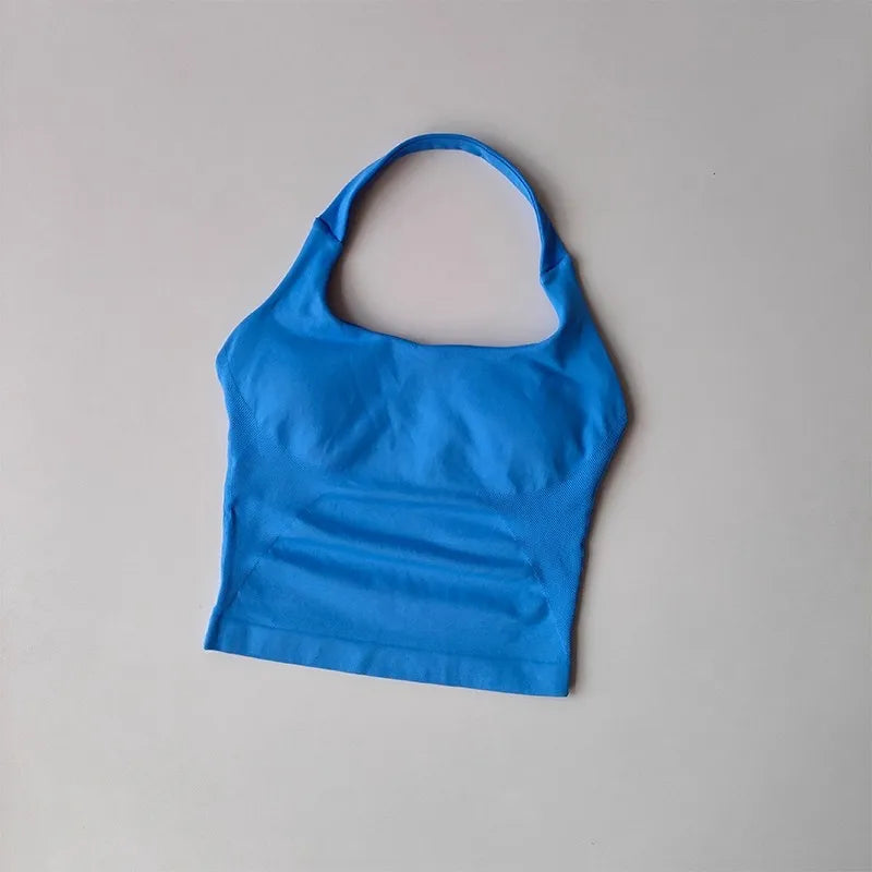 Women Halter Sports Bra Shockproof Yoga Running Fitness Vest