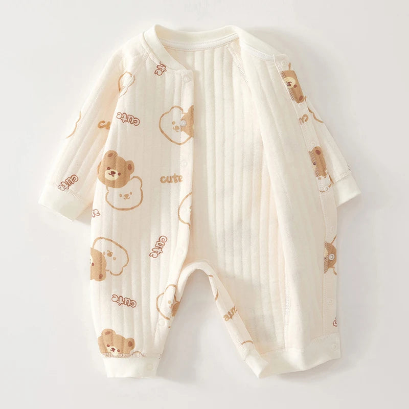 Newborn Winter Bear Jumpsuit Long Sleeve Romper Onesie